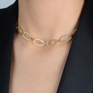 Chocker Dourada com Extensor - Coleção Almafitana