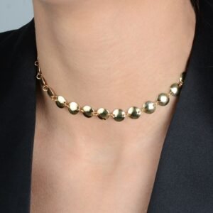 Chocker Dourada Esferas com Extensor - Coleção Almafitana