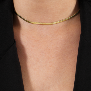 Colar Dourado Chocker de Fita - Coleção Almafitana