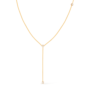 Colar Dourado Gravatinha com Pontos de Luz - Coleção Almafitana