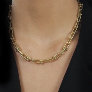 Colar Dourado Chocker Corrente Elos - Coleção Almafitana